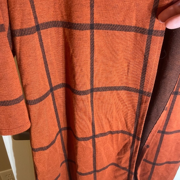 Fig and Flower Tunic style Cardigan Large Burnt Orange plain Jane Fall Foliage - Picture 2 of 8